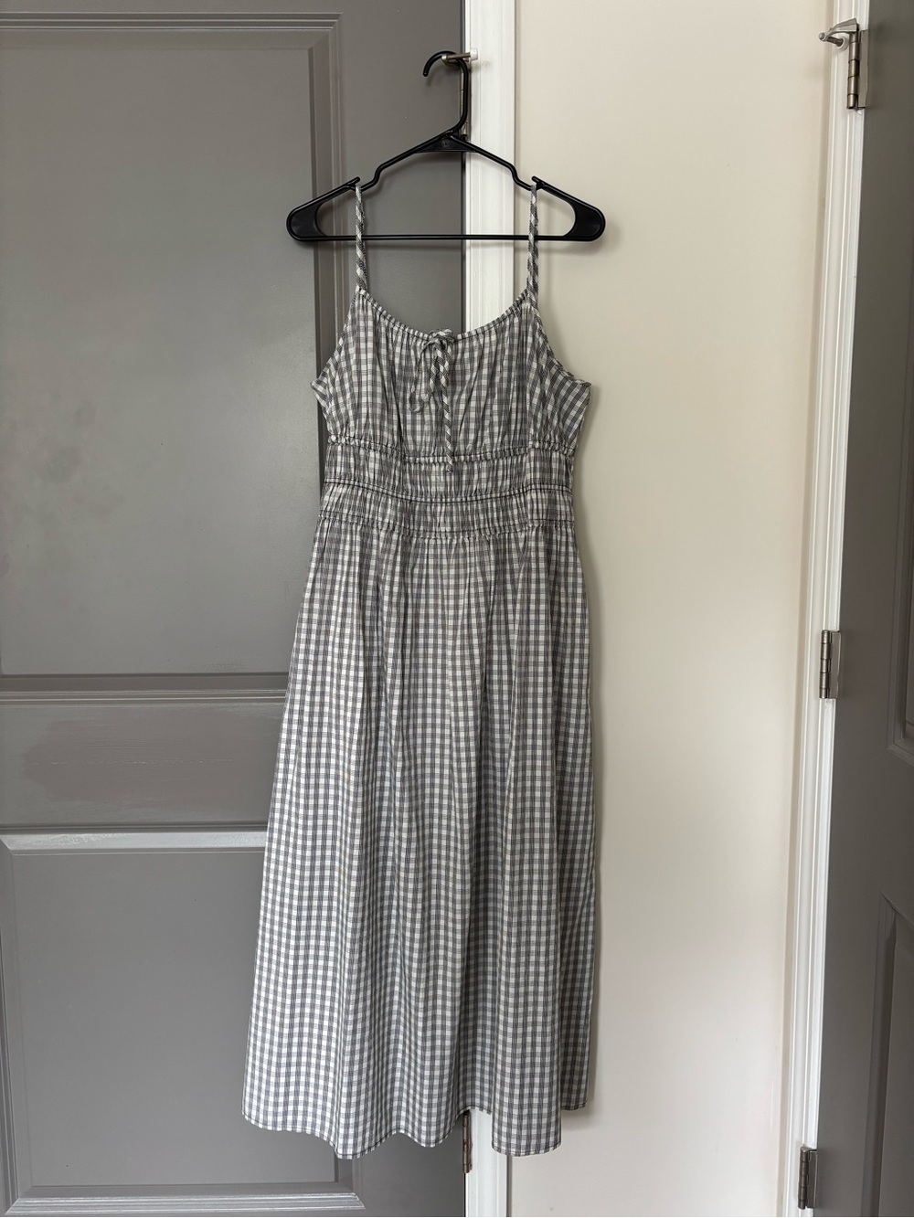 A New Day Gingham Smocked Midi Dress